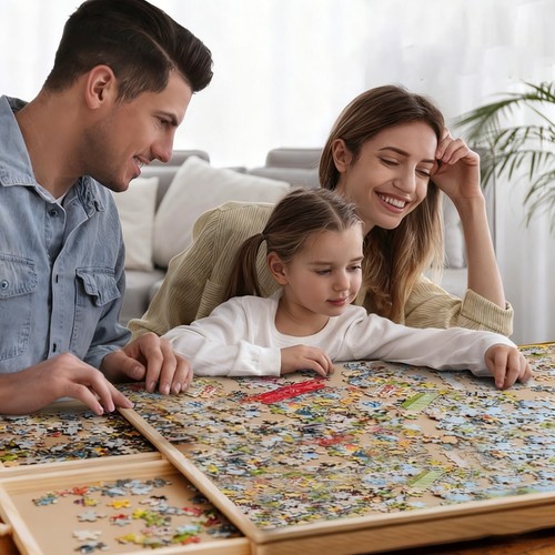 Wooden jigsaw puzzle board - jigsaw,