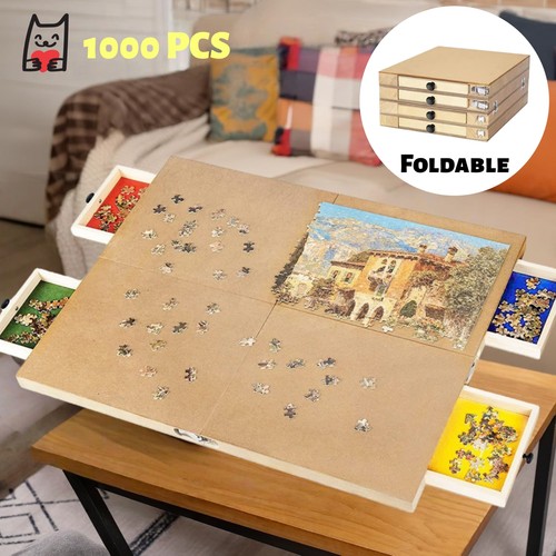 Foldable wooden jigsaw - wooden, puzzle